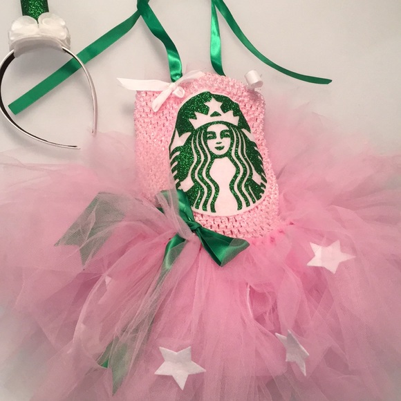 Pink Starbucks tulle Halloween costume 18-24mo - Picture 2 of 5